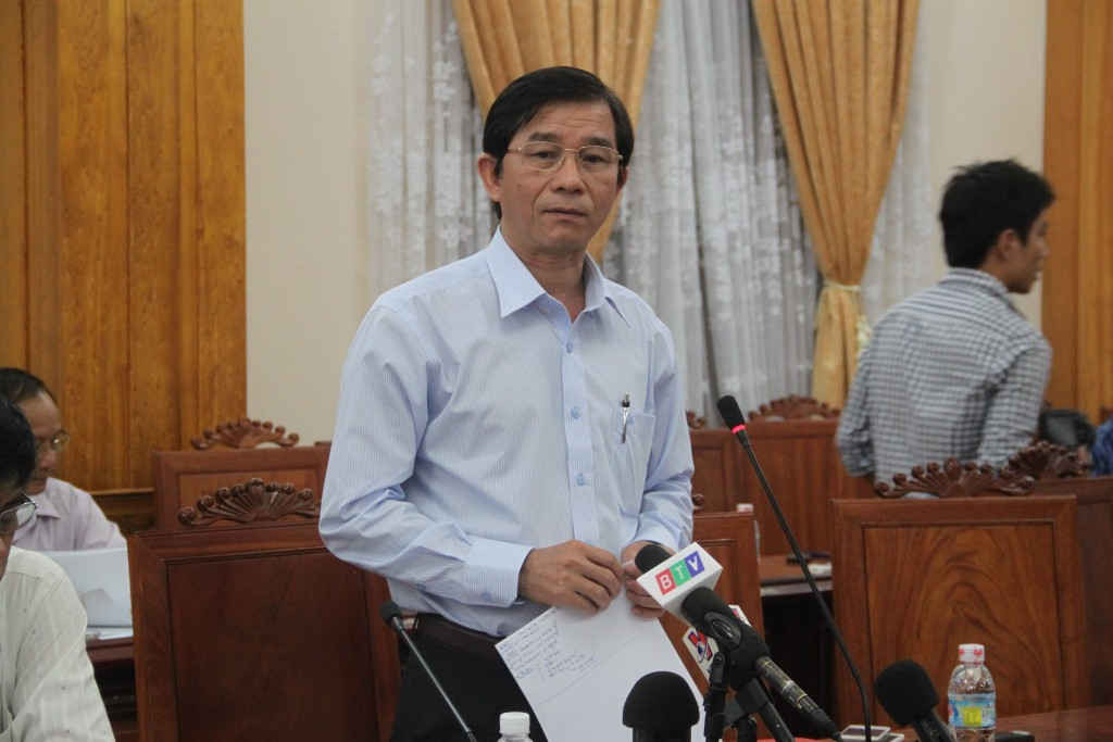 Ông Trần Châu, Phó Chủ tịch UBND tỉnh Bình Định yêu cầu khởi kiện Công ty TNHH Đại Nguyên Dương về cách làm ăn vô trách nhiệm.