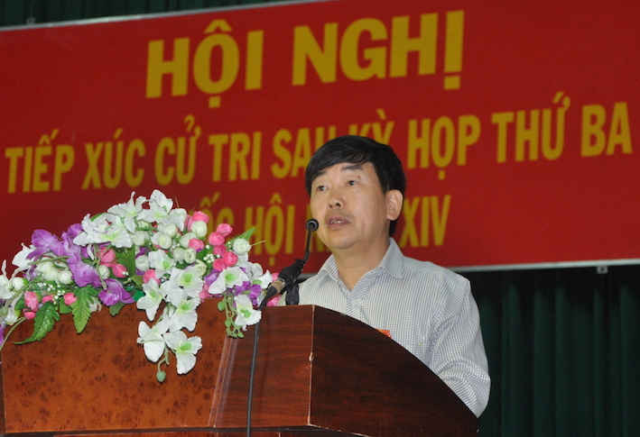Đại biểu Quốc hội Nguyễn Văn Tuyết báo cáo với cử tri huyện Côn Đảo kết quả Kỳ họp thứ ba, Quốc hội khoá XIV