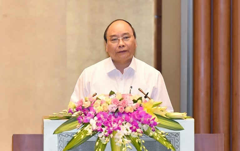 Thủ tướng Nguyễn Xuân Phúc phát biểu khai mạc tại Hội nghị toàn quốc học tập, quán triệt Nghị quyết Hội nghị Trung ương 5 (khóa XII) của Đảng.