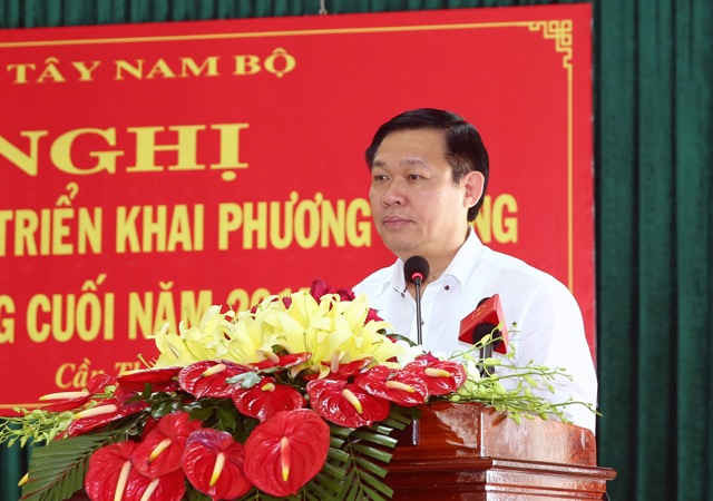  Phó Thủ tướng Vương Đình Huệ phát biểu chỉ đạo tại hội nghị.