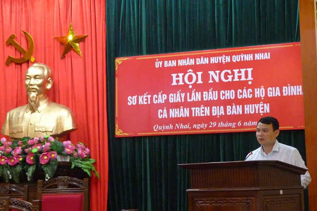 Ông Đặng Ngọc Hậu, Chủ tịch UBND huyện Quỳnh Nhai