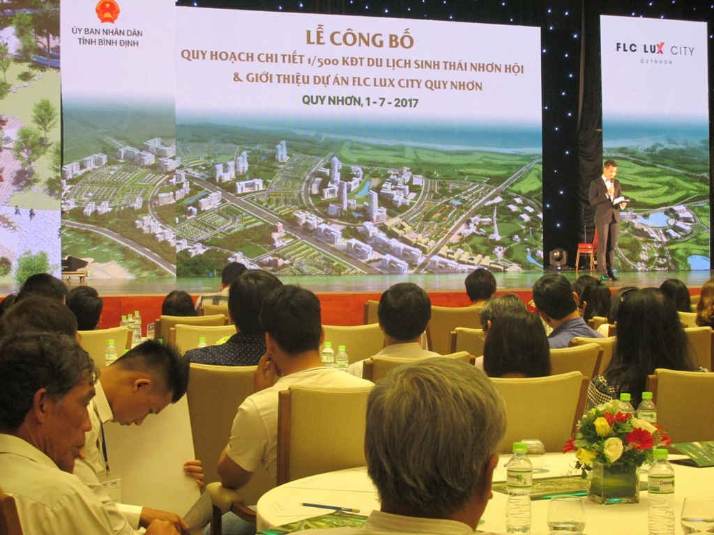 Quang cảnh buổi công bố quy hoạch chi tiết khu đô thị sinh thái Nhơn Hội