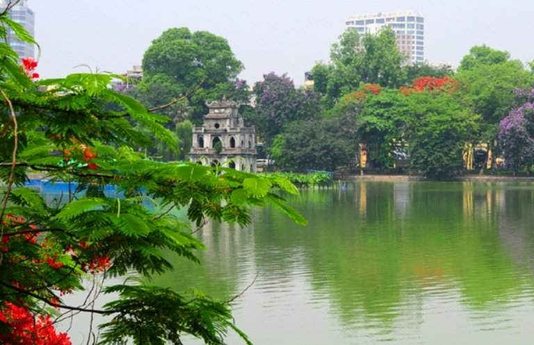 Cây xanh xung quanh hồ Hoàn Kiếm không bị trồng lại
