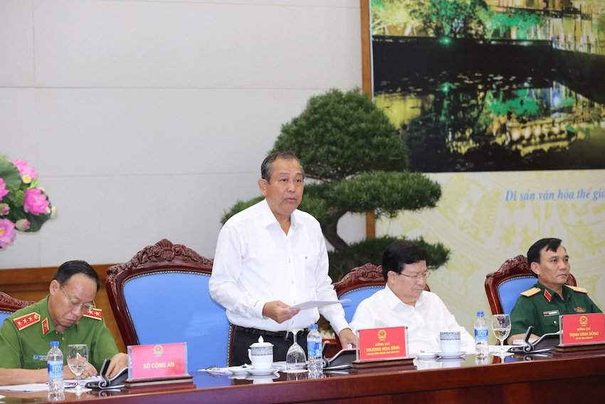 Phó Thủ tướng Thường trực Chính phủ Trương Hòa Bình phát biểu chỉ đạo tại hội nghị.