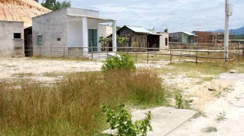 Nhiều nhà dân ở khu TĐC Gò Hiu bị bỏ hoang vì không thể sinh sống