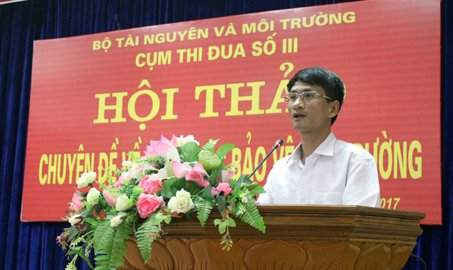 Ông Lê Ngọc Dương – Phó Giám đốc Sở TN&MT Lào Cai - đại diện lãnh đạo đơn vị Cụm trưởng năm 2017