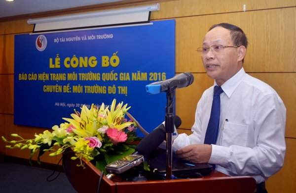 Ông Nguyễn Văn Tài - Tổng cục trưởng Tổng cục Môi trường phát biểu tại buổi lễ