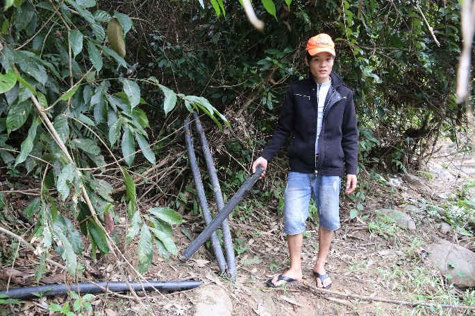 Voi rừng phá vỡ đường dẫn nước sinh hoạt ở thôn Quế Lâm