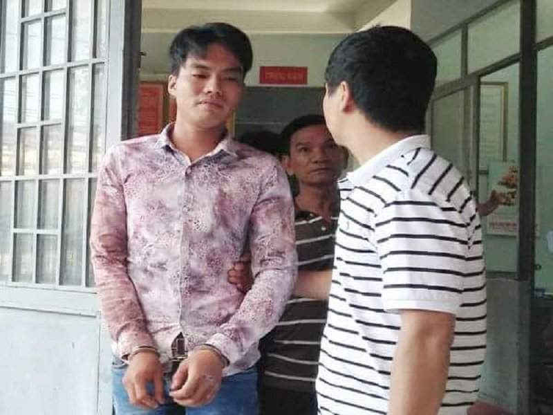 Sau khi gây án, Nguyễn Minh Tài đã đến trụ sở công an đầu thú