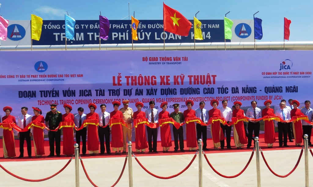 Lễ thông xe kỹ thuật đoạn tuyến vốn JICA cao tốc Đà Nẵng - Quảng Ngãi 