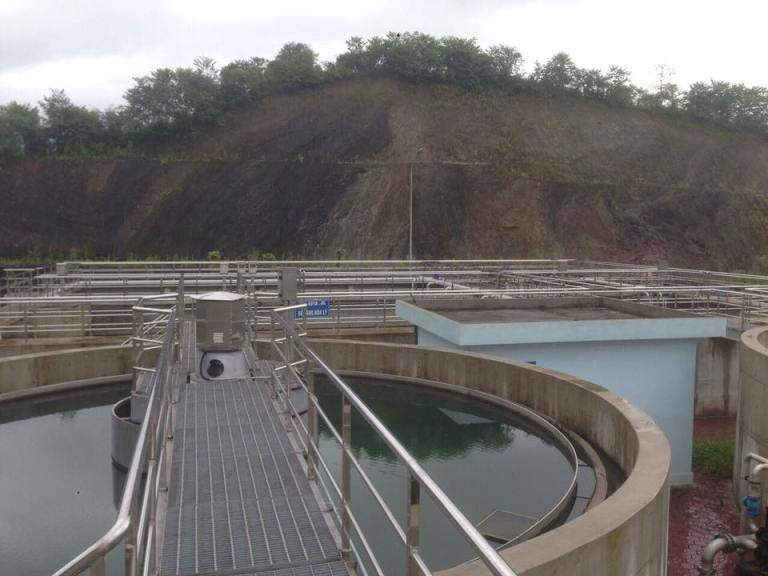 Hệ thống lọc nước thải có công suất 3.000 m3 / ngày đêm. Ảnh: Ban Quản lý Khu kinh tế tỉnh Lào Cai