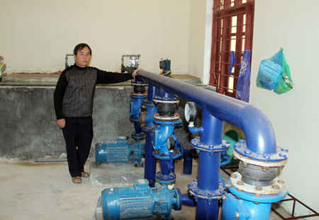 Trạm cấp nước sạch nông thôn ở huyện Phù Cừ.