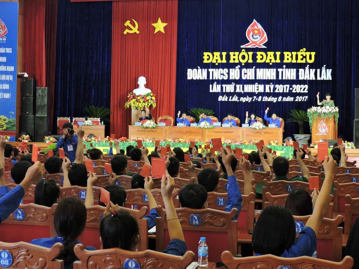 Toàn cảnh đại hội đại biểu Đoàn TNCS Hồ Chí Minh tỉnh Đắk Lắk nhiệm kỳ 2017 – 2022