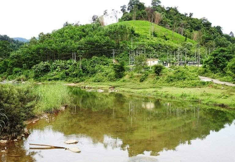Khu vực xây dựng thủy điện Nước Lah, huyện Nam Trà My