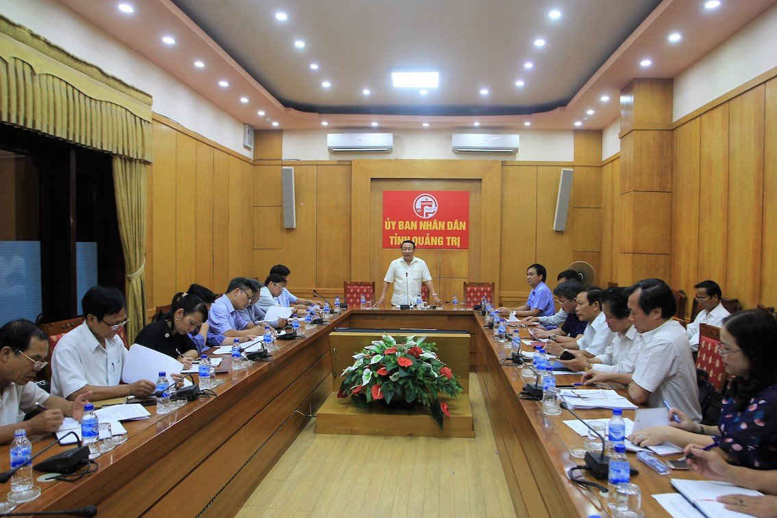 Ông Hà Sỹ Đồng, Phó Chủ tịch UBND tỉnh Quảng Trị phát biểu kết luận cuộc họp
