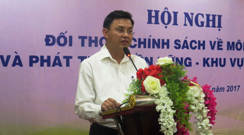 Ông Hoàng Văn Thức- Phó Tổng cục trưởng Tổng cục Môi trường (Bộ TN&MT) phát biểu khai mạc Hội nghị