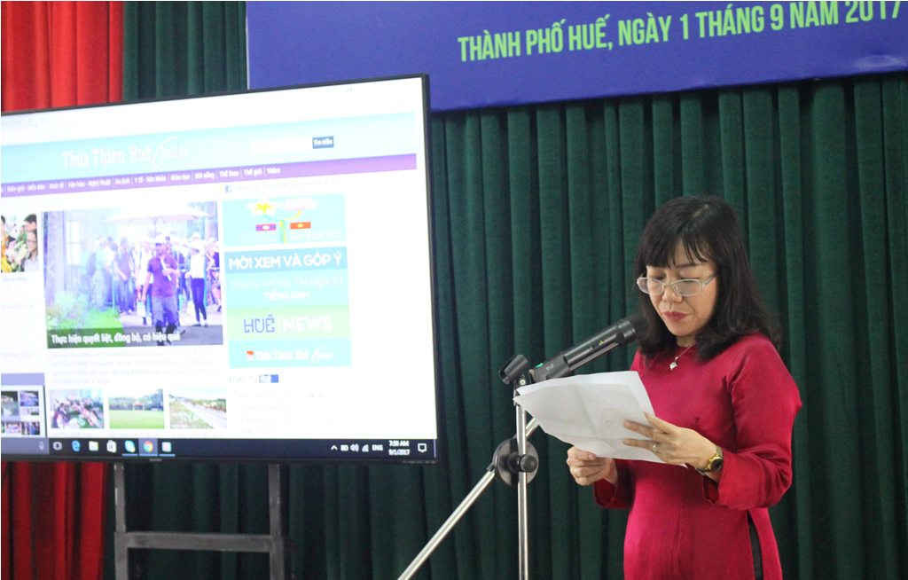 Bà Nguyễn Thị Hồng Hạnh- Tổng biên tập Báo Thừa Thiên Huế cho biết sẽ tiếp tục phát triển tờ báo trong thời gian tới