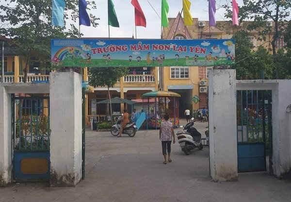 Trường mầm non Lại Yên, nơi xảy ra vụ việc hơn 30 học sinh mẫu giáo bị đi viện sau bữa ăn trưa ngày 11/9