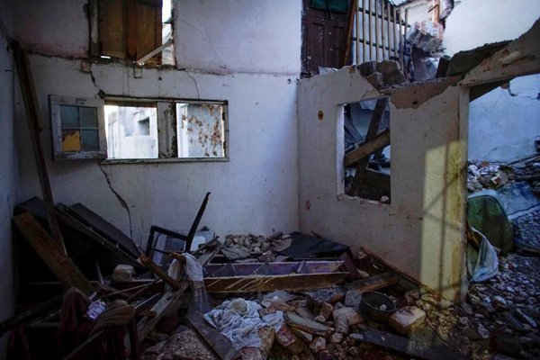 Toàn cảnh một căn hộ, nơi 2 người đã thiệt mạng do đổ tường trong cơn bão Irma ở Havana, Cuba vào ngày 15/9/2017. Ảnh: REUTERS/Alexandre Meneghini