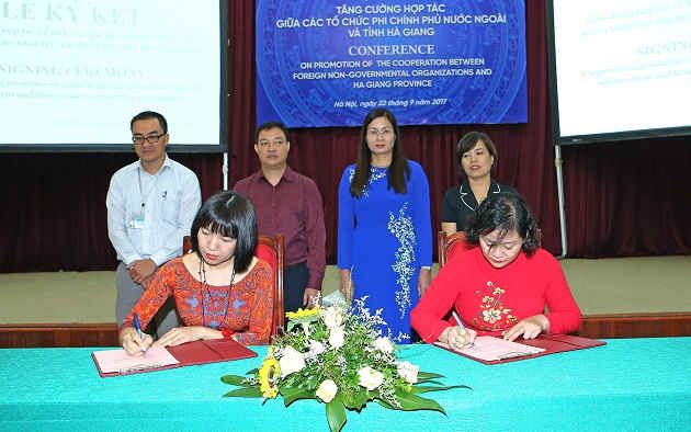  Các tổ chức Phi Chính phủ nước ngoài ký kết hợp tác với các cơ quan, đơn vị của tỉnh Hà Giang.