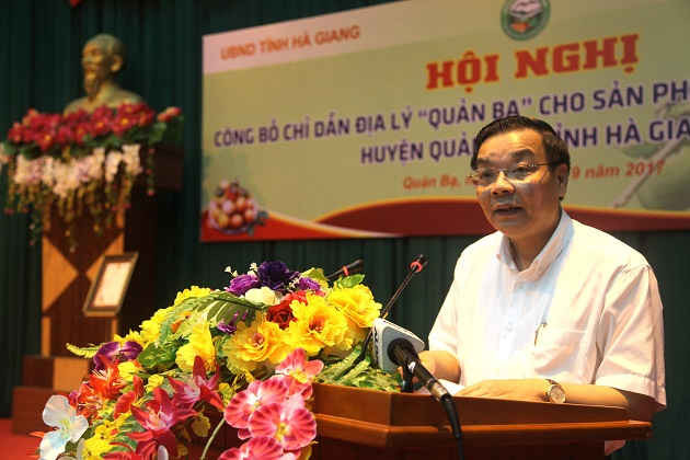 Bộ trưởng Bộ Khoa học và Công nghệ Chu Ngọc Anh phát biểu tại hội nghị.