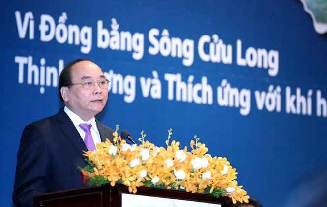 Thủ tướng Nguyễn Xuân Phúc phát biểu tại Diễn đàn ĐBSCL 2016, ngày 27/6, tại TPHCM.