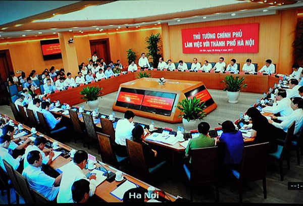 Bộ trưởng Trần Hồng Hà phát biểu tại cuộc họp sáng 29/9. Ảnh chụp qua màn hình