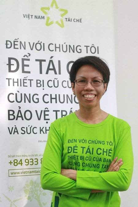 Bà Monina De Vera, Giám đốc phụ trách thu hồi sản phẩm của Công ty HP khu vực Châu Á – TBD, sáng lập viên chương trình Việt Nam Tái chế.