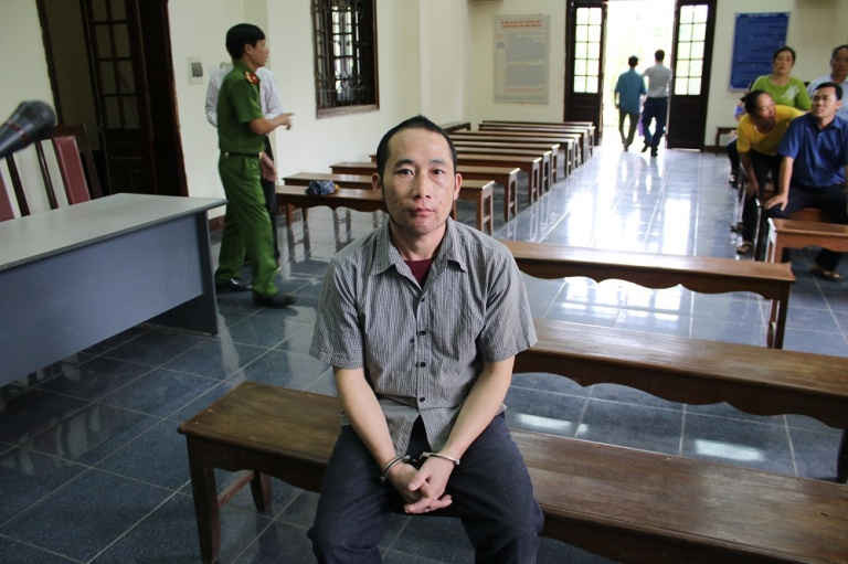 Bị cáo Lầu Bá Xo tại phiên tòa - Ảnh VIện KSND tỉnh Lào Cai