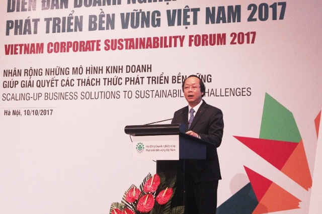 Thứ trưởng Bộ TN&MT Võ Tuấn Nhân nhấn mạnh tầm quan trọng của khối tư nhân trong triển khai thỏa thuận Paris tại Việt Nam