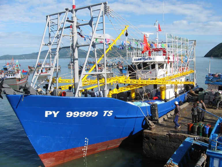 Tàu cá vỏ thép của tỉnh Phú Yên được đóng theo Nghị định 67/CP của Chính phủ