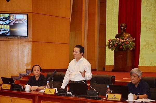 Bộ trưởng Bộ TN&MT Trần Hồng Hà cùng các Thứ trưởng: Nguyễn Linh Ngọc, Võ Tuấn Nhân đã chủ trì Hội nghị giao ban 9 tháng và triển khai nhiệm vụ những tháng còn lại của năm 2017