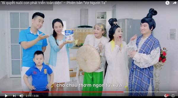 Hình ảnh cắt từ quảng cáo sữa bột Dielac Alpha của Vinamilk, quảng cáo đứng đầu bảng xếp hạng YouTube khu vực Châu Á - Thái Bình Dương