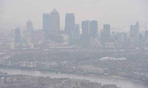 Ô nhiễm không khí ở London. Thủ đô này thường xuyên vượt quá giới hạn về ô nhiễm pháp lý. Hình ảnh: Nick Ansell / PA