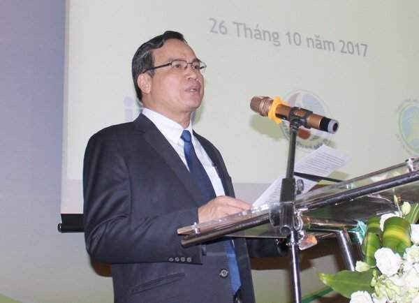 Ông Nguyễn Văn Tuệ – Cục trưởng Cục Biến đổi khí hậu phát biểu khai mạc Hội thảo