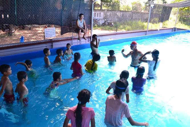 Việc dạy bơi cho trẻ ở nhiều địa phương tại tỉnh Quảng Trị vẫn còn triển khai hạn chế