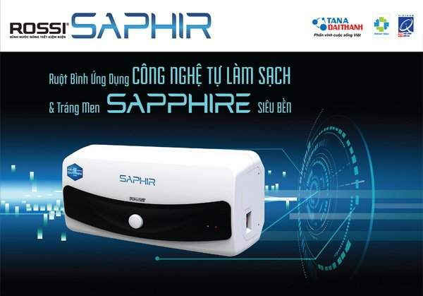 Bình nước nóng Rossi Saphir được người tiêu dùng tin tưởng nhờ ứng dụng công nghệ tráng men Sapphire nhân tạo siêu bền đột phá.