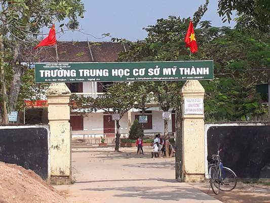 Trường THCS Mỹ Thành nơi ông Lê Công Minh bị vu oan hiếp dâm học sinh