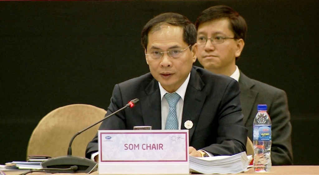 Thứ trưởng Bộ Ngoại giao Bùi Thanh Sơn, chủ tịch SOM APEC 2017 chủ trì