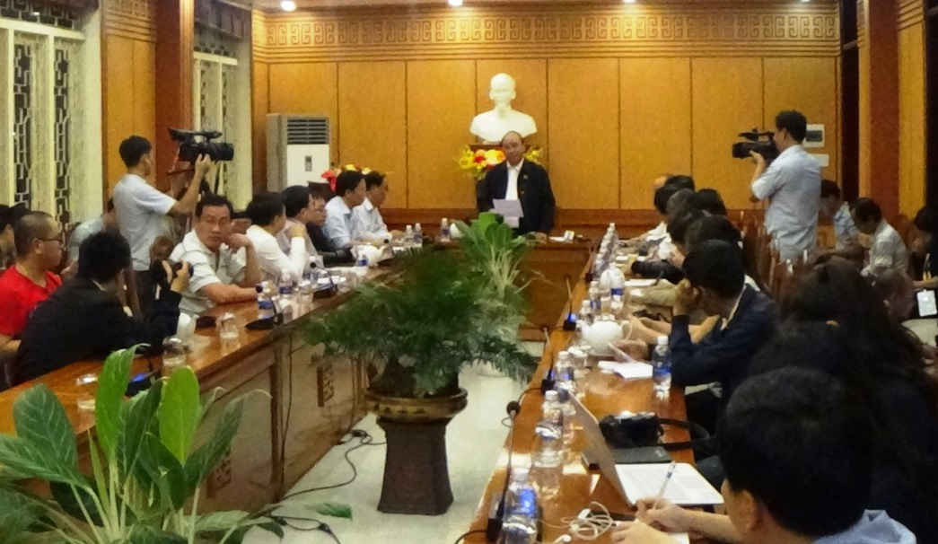Quang cảnh buổi làm việc tại UBND TP. Hội An, tỉnh Quảng Nam ngày 7/11