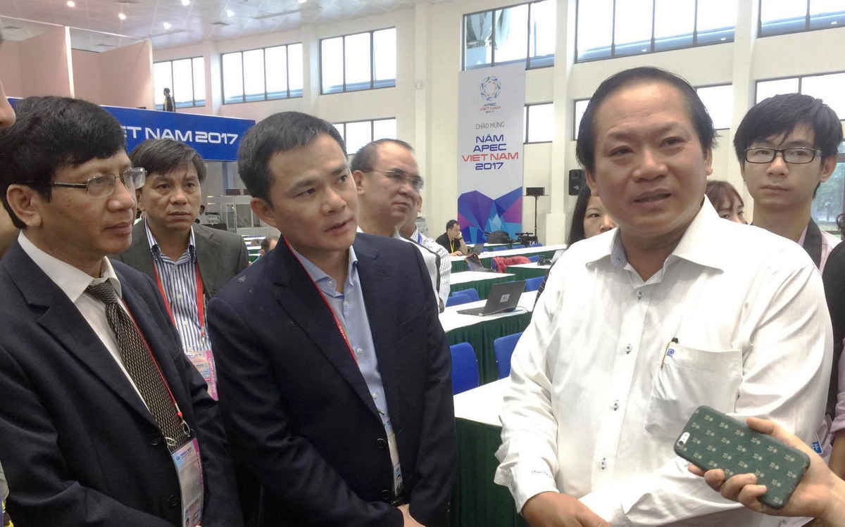 Bộ trưởng Trương Minh Tuấn kiểm tra tại Trung tâm báo chí quốc tế APEC 2017