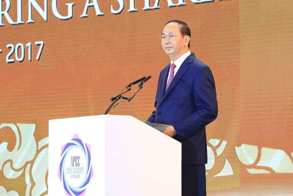 Chủ tịch nước Trần Đại Quang phát biểu khai mạc Hội nghị Thượng đỉnh doanh nghiệp APEC 2017