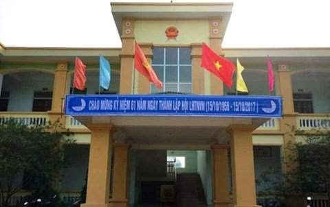 Trụ sở UBND xã Nghi Quang, nơi xảy ra sự việc.