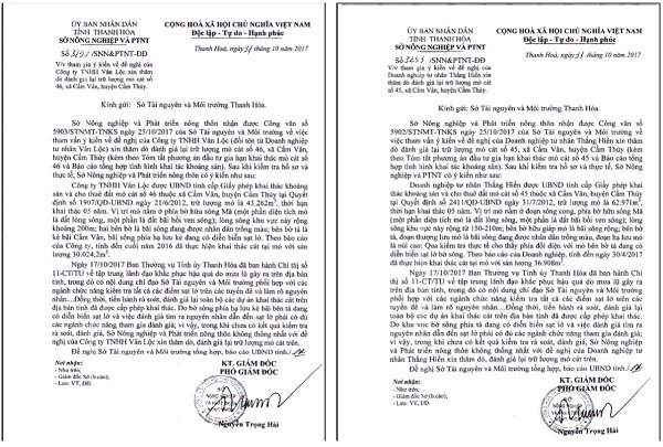 CV số 3293 và 23394 ngày 31/11 khẳng định có sạt lở và khopong đồng ý cấp phép