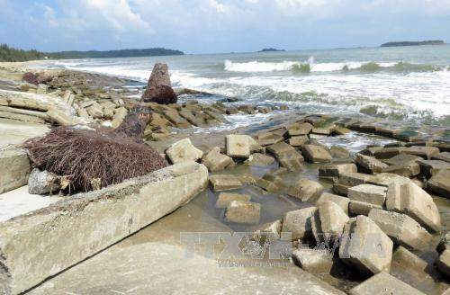 Tình trạng sạt lở ở khu vực bờ biển thuộc xã đảo Tam Hải, huyện Núi Thành (Quảng Nam) đang diễn ra ngày càng nghiêm trọng