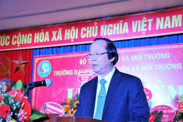 Thứ trưởng Bộ TN&MT Nguyễn Tuấn Nhân phát biểu tại buổi lễ.