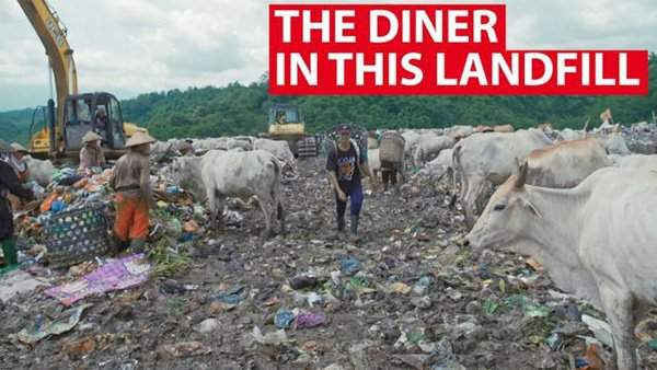 Bãi rác thải lớn tại Indonesia