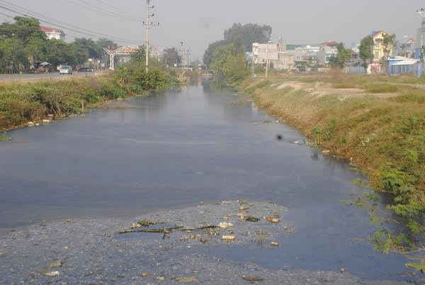  Nguổn tiếp nhận nước thải Cụm công nghiệp Tân Hồng, huyện Bình Giang thời gian qua đã khiến dư luận bức xúc vì ô nhiễm nghiêm trọng.
