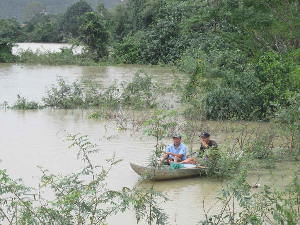 Khu vực huyện Tuy Phước, tỉnh Bình Định bị ngập lụt 