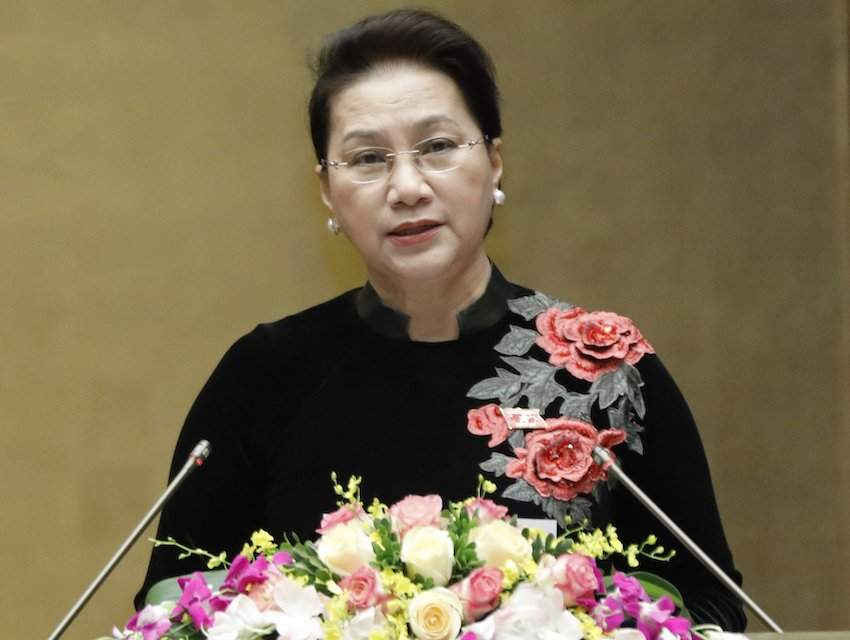 Chủ tịch Quốc hội Nguyễn Thị Kim Ngân phát biểu bế mạc Kỳ họp - Ảnh: Quốc Khánh 